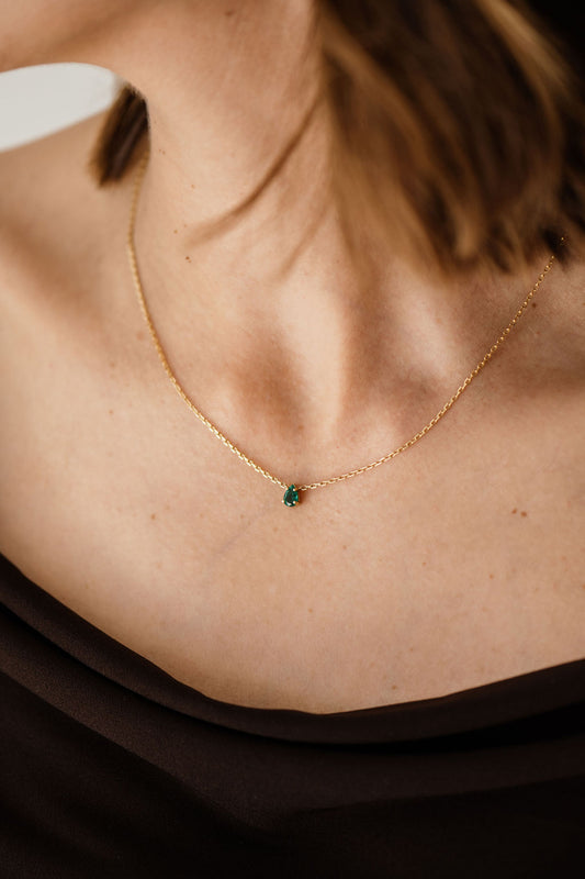 The Pear Emerald Necklace