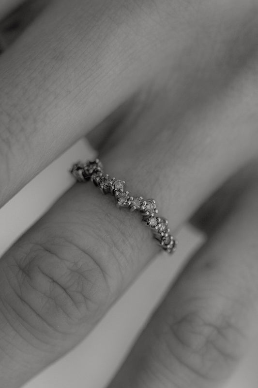 Dainty Diamond Cluster Ring