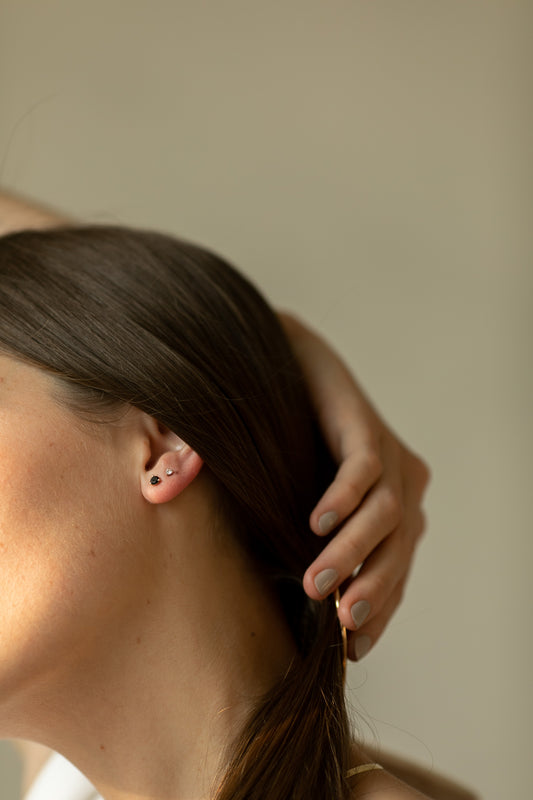 Tiny Round Diamond Studs