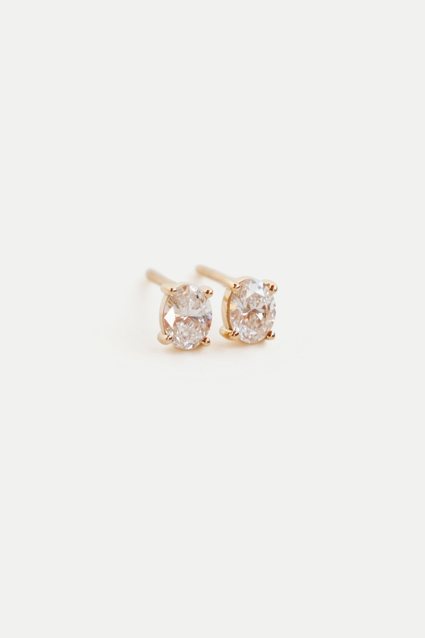 Oval Diamond Studs