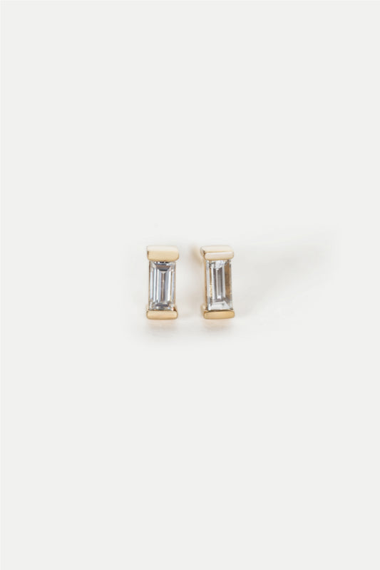 Baguette Diamond Studs