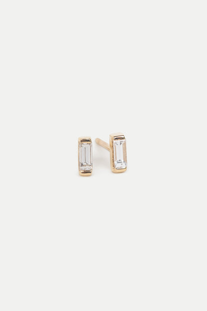 Baguette Diamond Studs