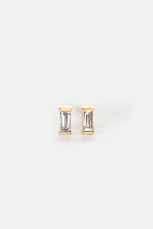 Baguette Diamond Studs
