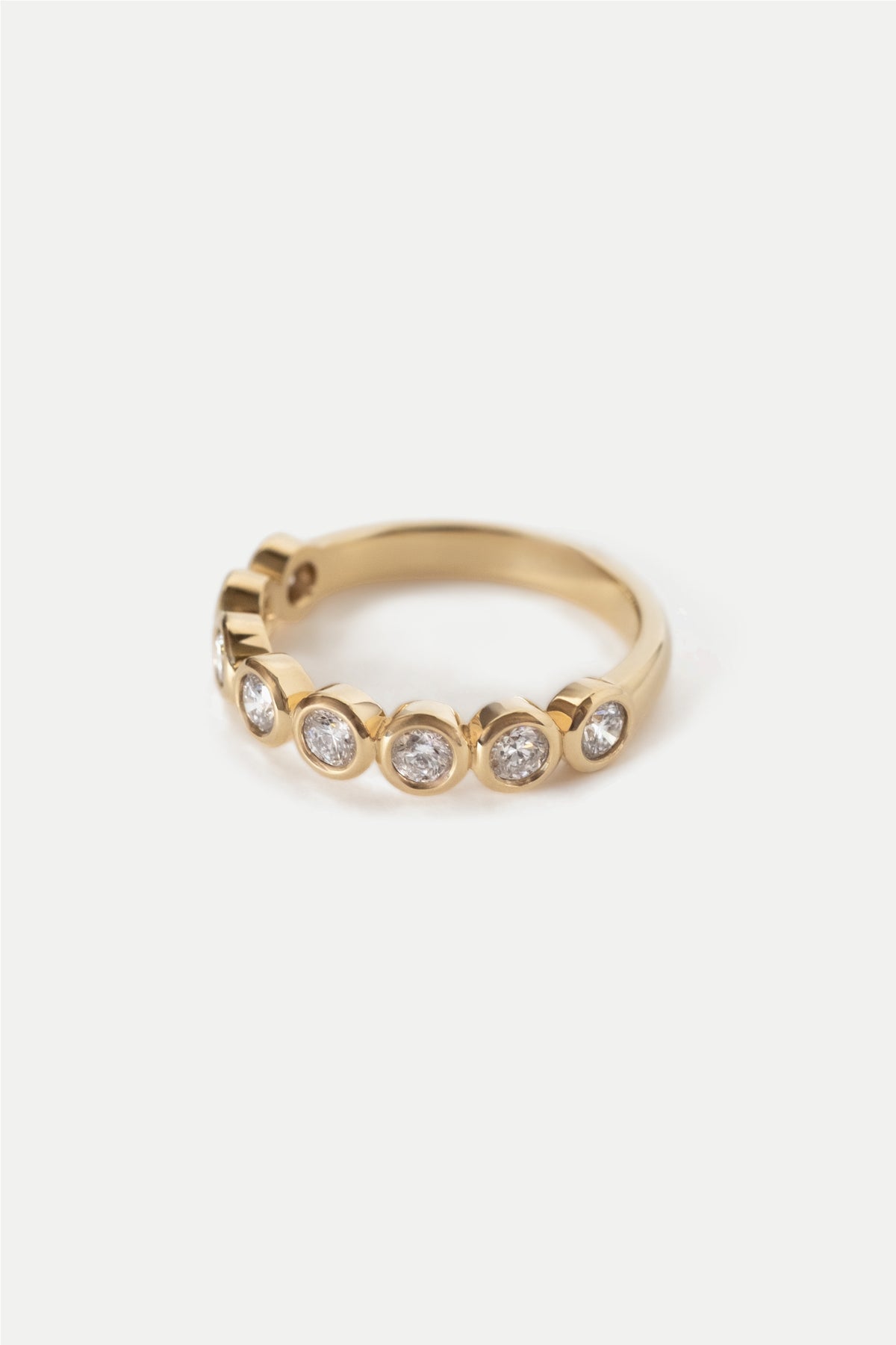 Tube Set Half Eternity Diamond Ring
