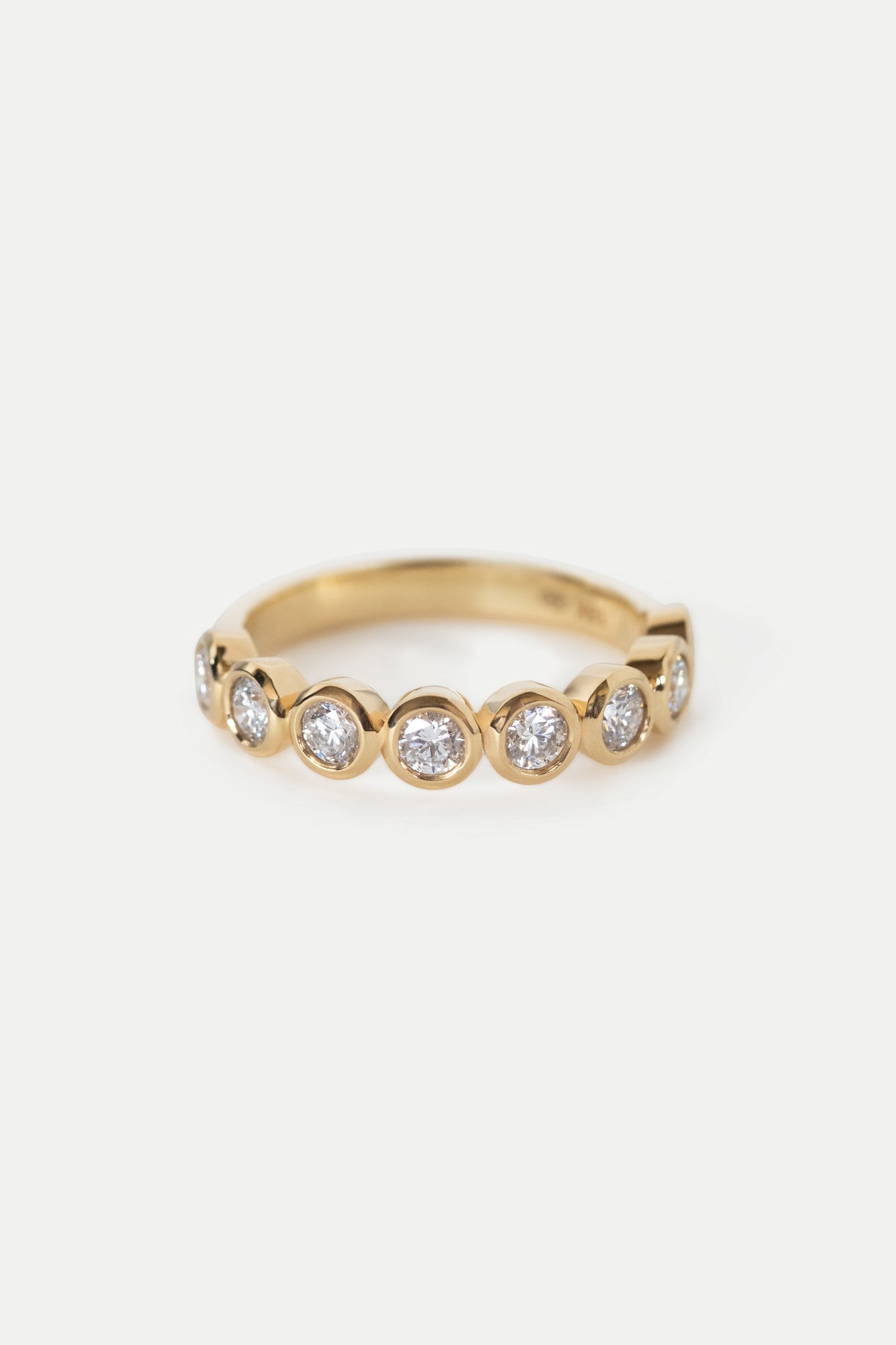Tube Set Half Eternity Diamond Ring