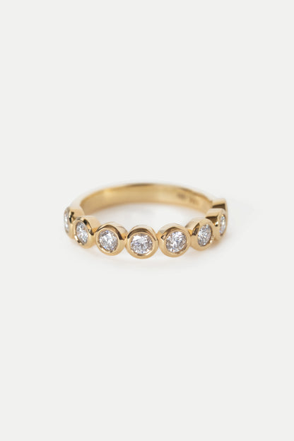Tube Set Half Eternity Diamond Ring