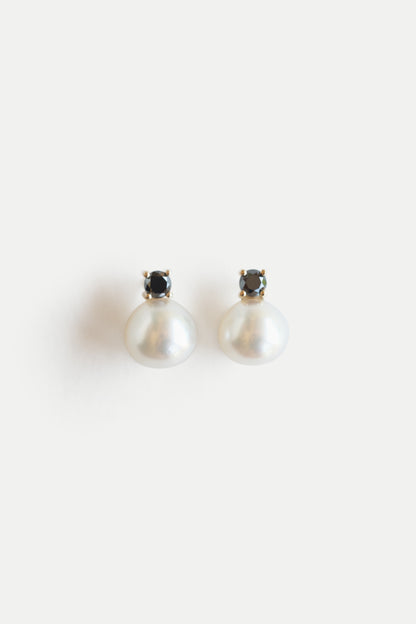 Diamond and Akoya Pearl Studs