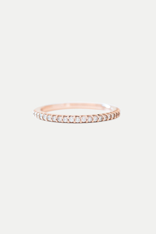 Dainty Half Eternity Diamond Ring