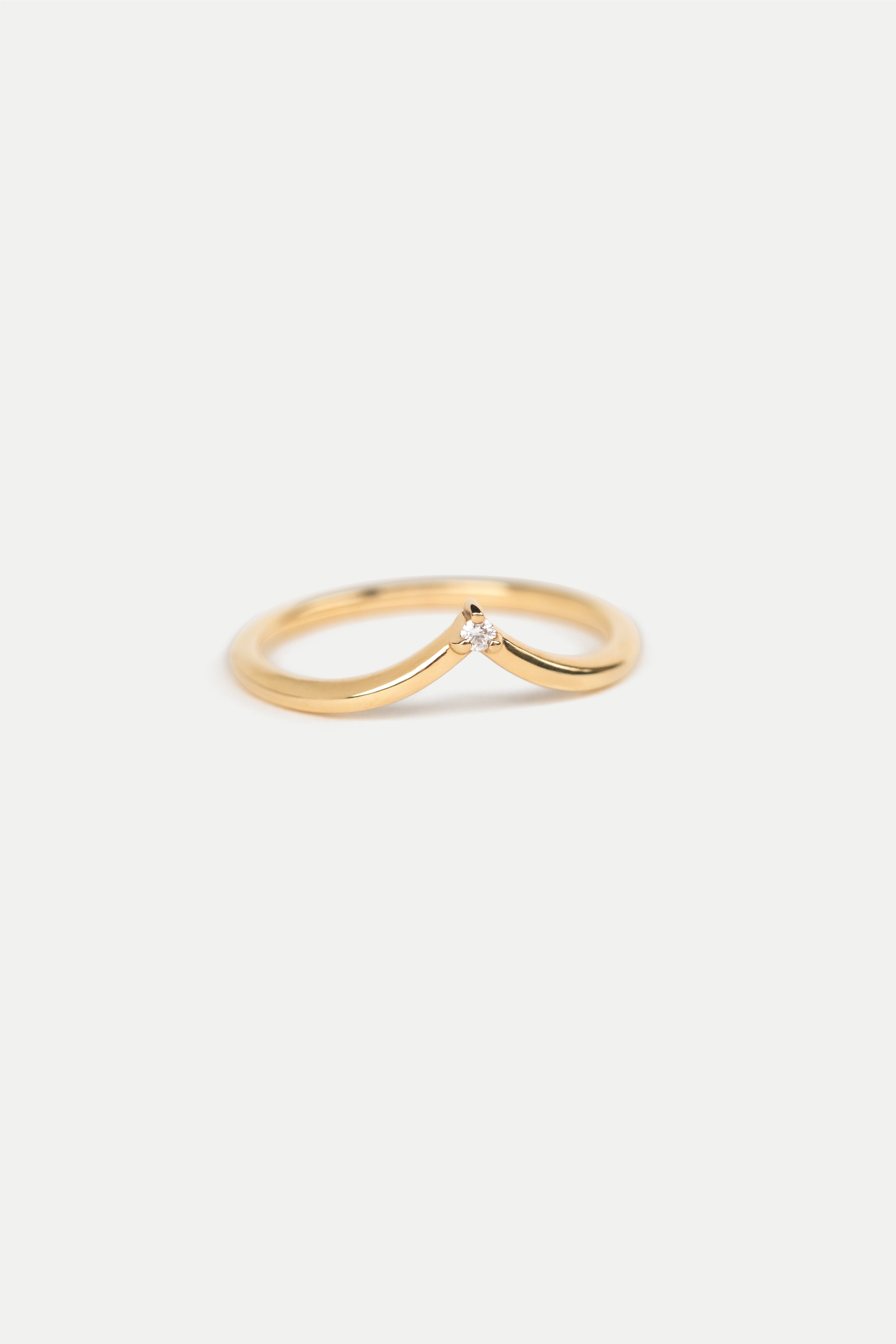 Solo Diamond Wishbone Ring – Kolmio