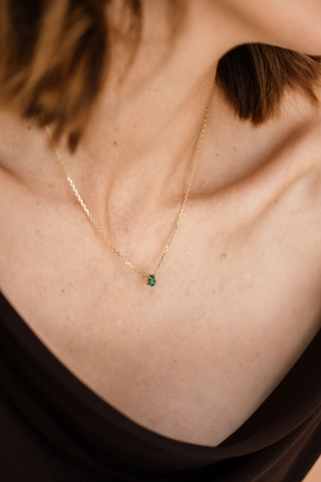 The Pear Emerald Necklace
