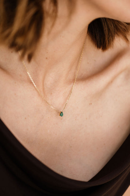 The Pear Emerald Necklace