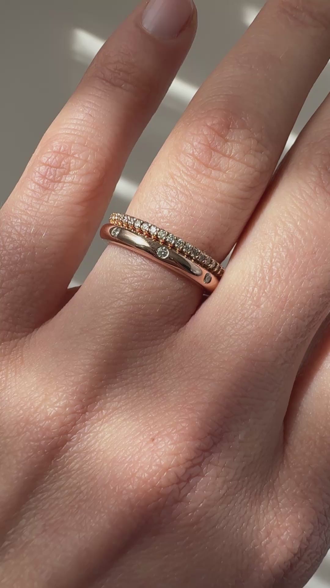 Dainty Half Eternity Diamond Ring – Kolmio