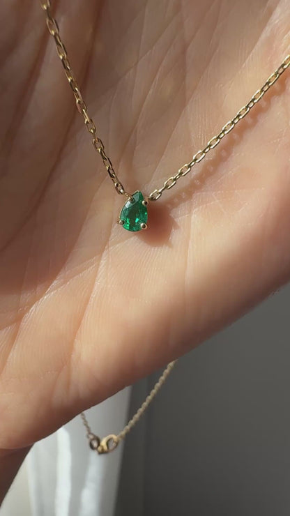 The Pear Emerald Necklace