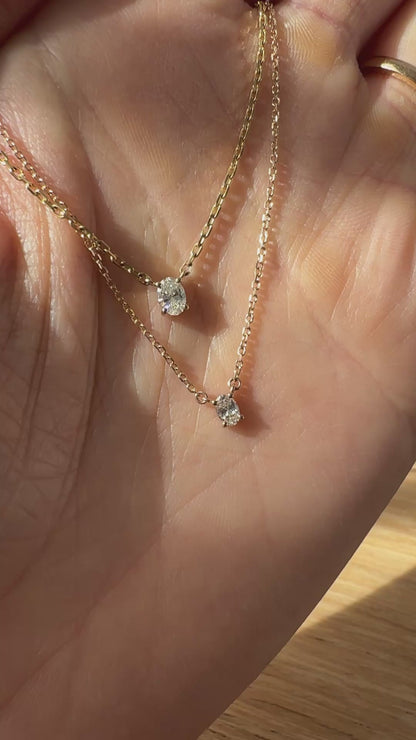 The Oval Diamond Necklace