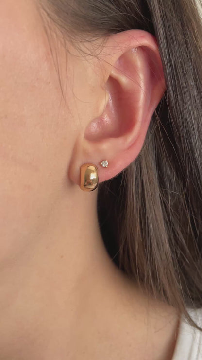 Tiny Round Diamond Studs