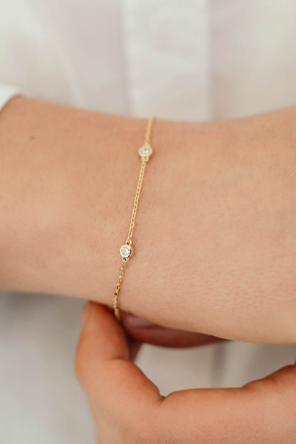Tube Set 3 Diamond Bracelet