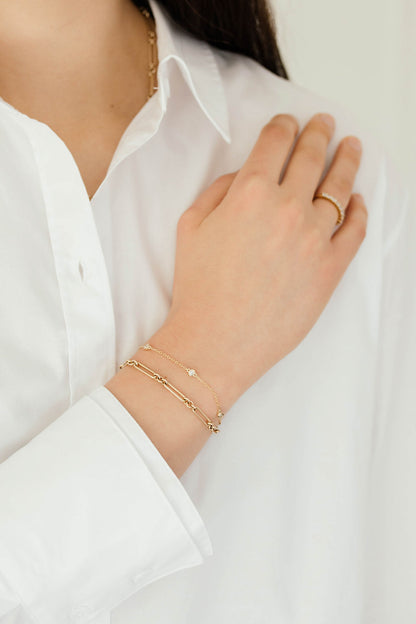 Tube Set 3 Diamond Bracelet