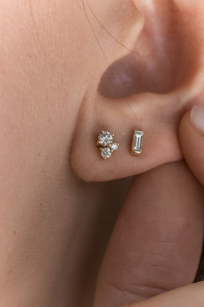 Baguette Diamond Studs