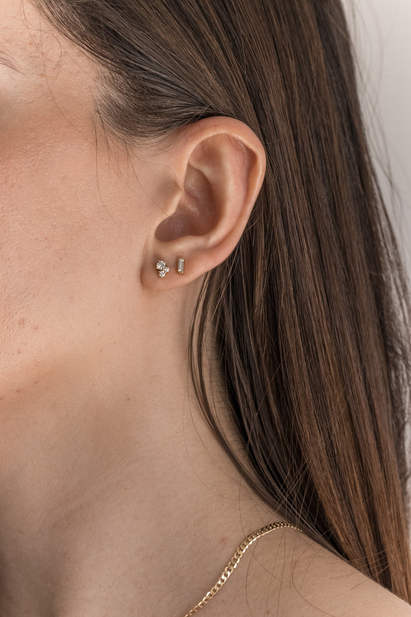 Baguette Diamond Studs