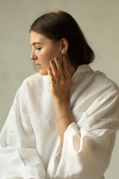 Gold Beaded Studs