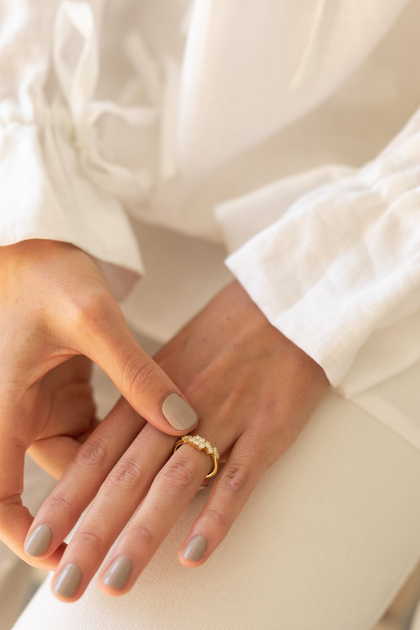 Bold Diamond Cluster Ring