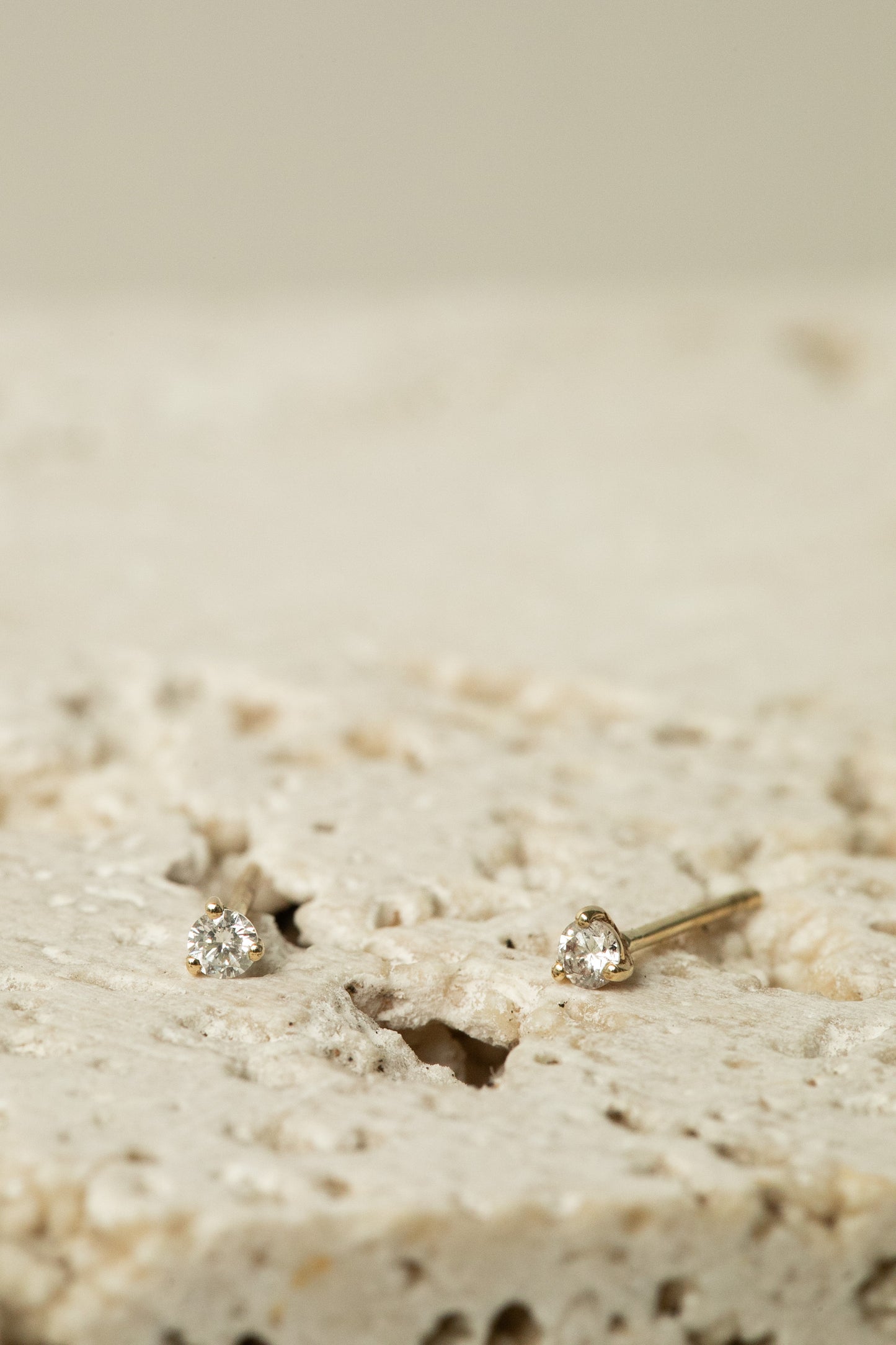 Tiny Round Diamond Studs