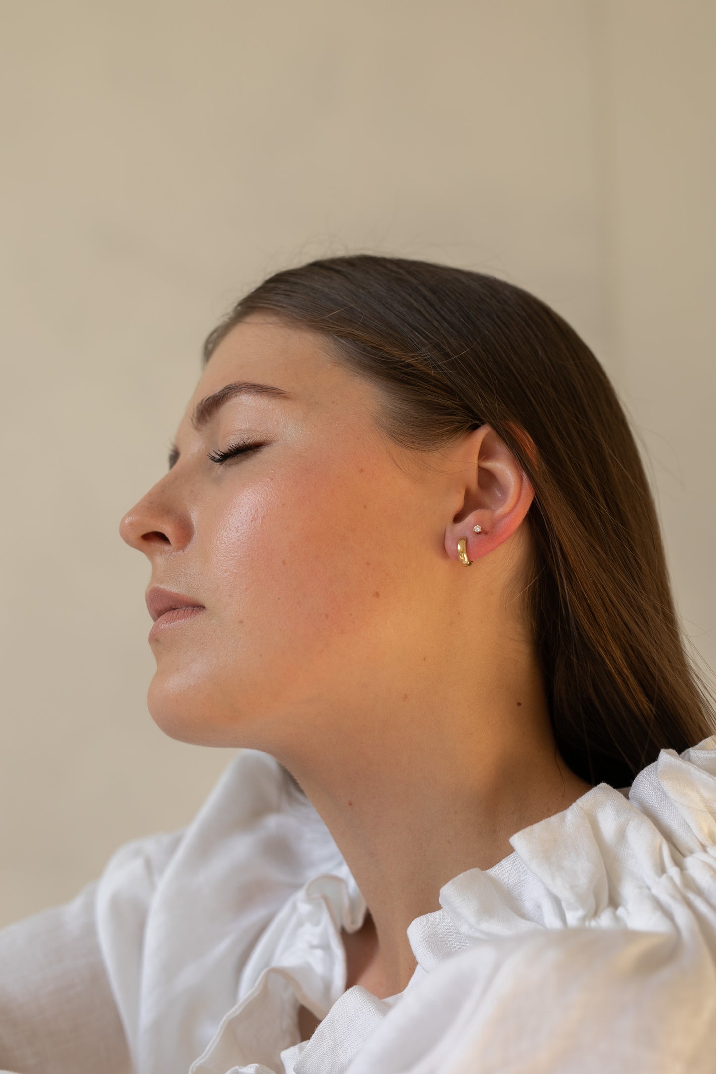 Tiny Round Diamond Studs
