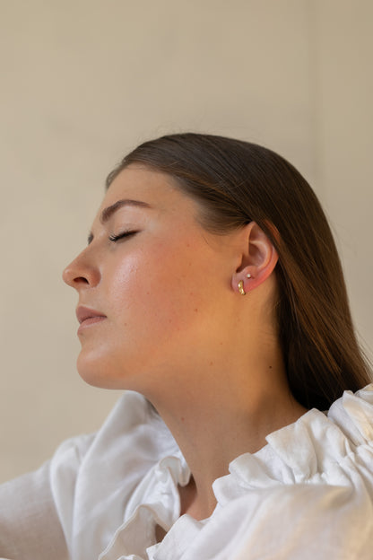 Tiny Round Diamond Studs