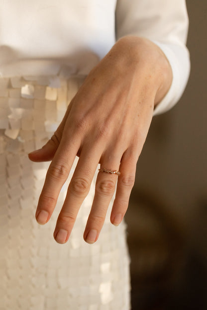Dainty Diamond Cluster Ring