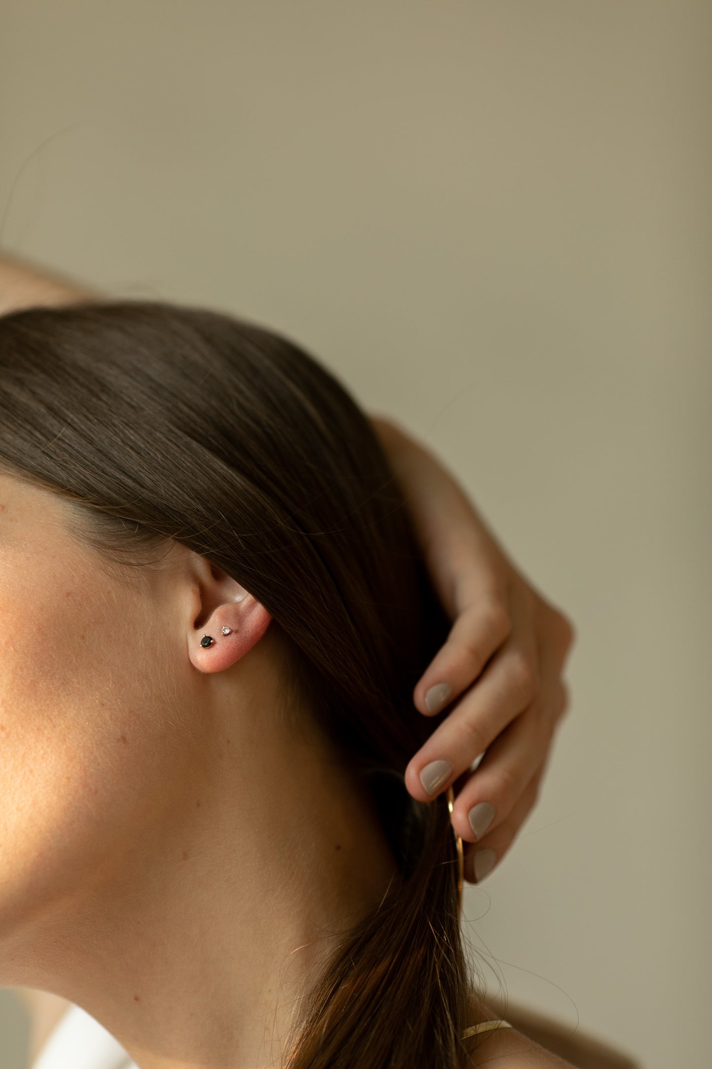 Tiny Round Diamond Studs